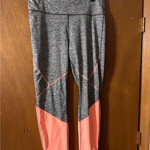 Women’s Heather Gray and Coral Active Leggings